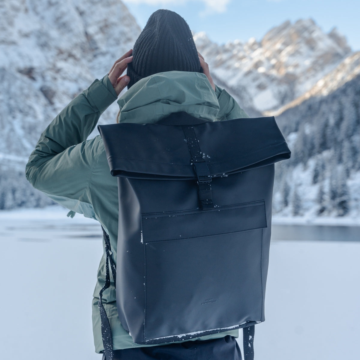 Jannik Roll-Top Backpack - Black / Medium