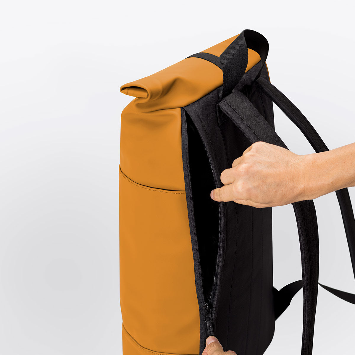 Hajo Roll-Top Backpack - Honey Mustard / Medium