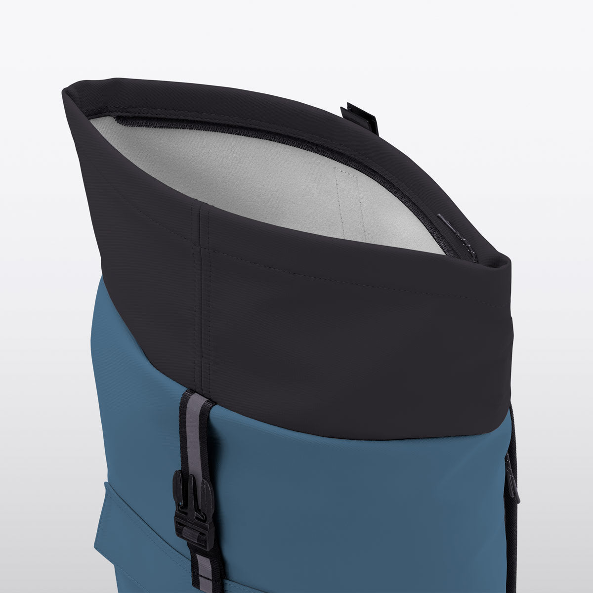 Jannik Roll-Top Backpack - Petrol - Black / Medium