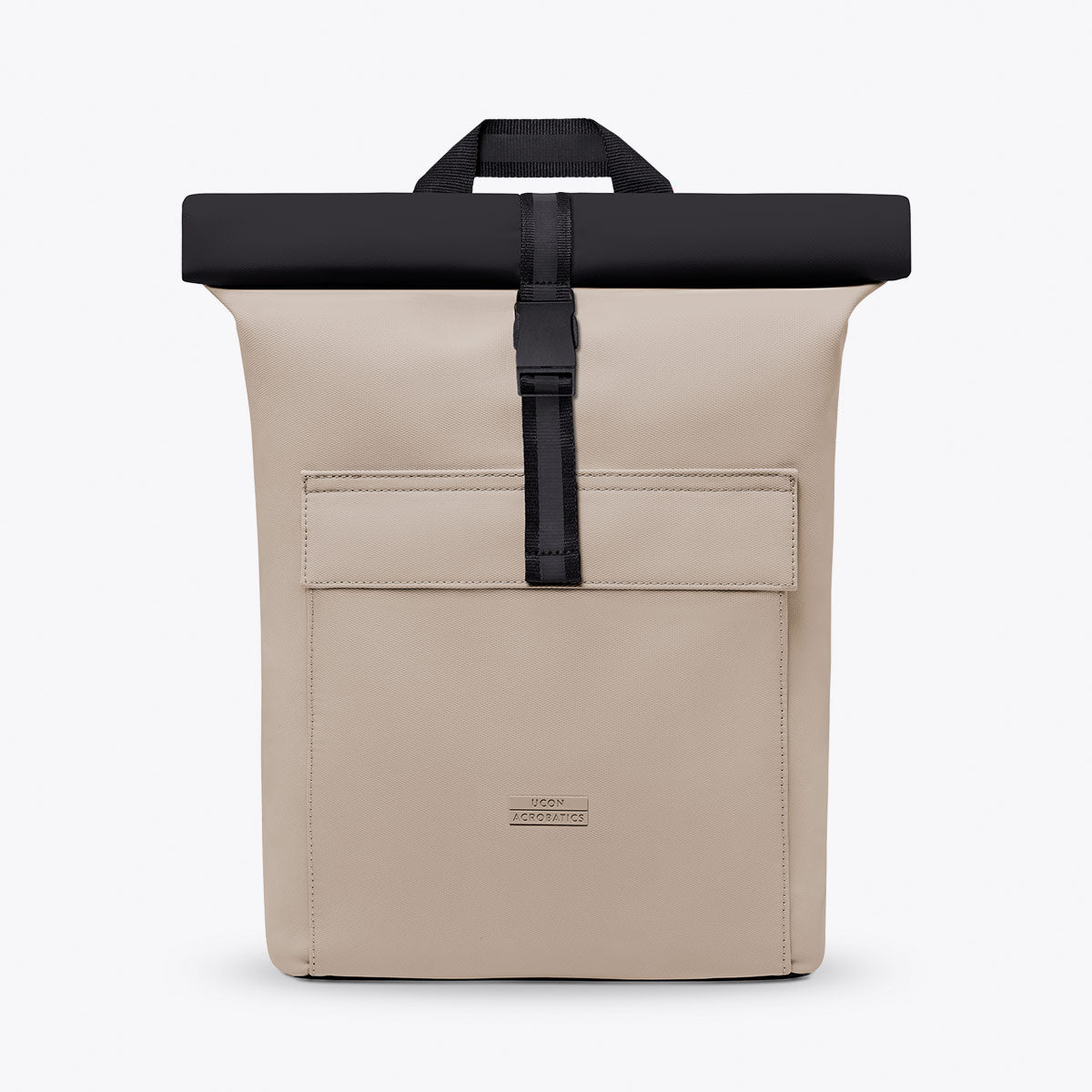 Jannik Roll-Top Backpack - Sand - Black / Medium