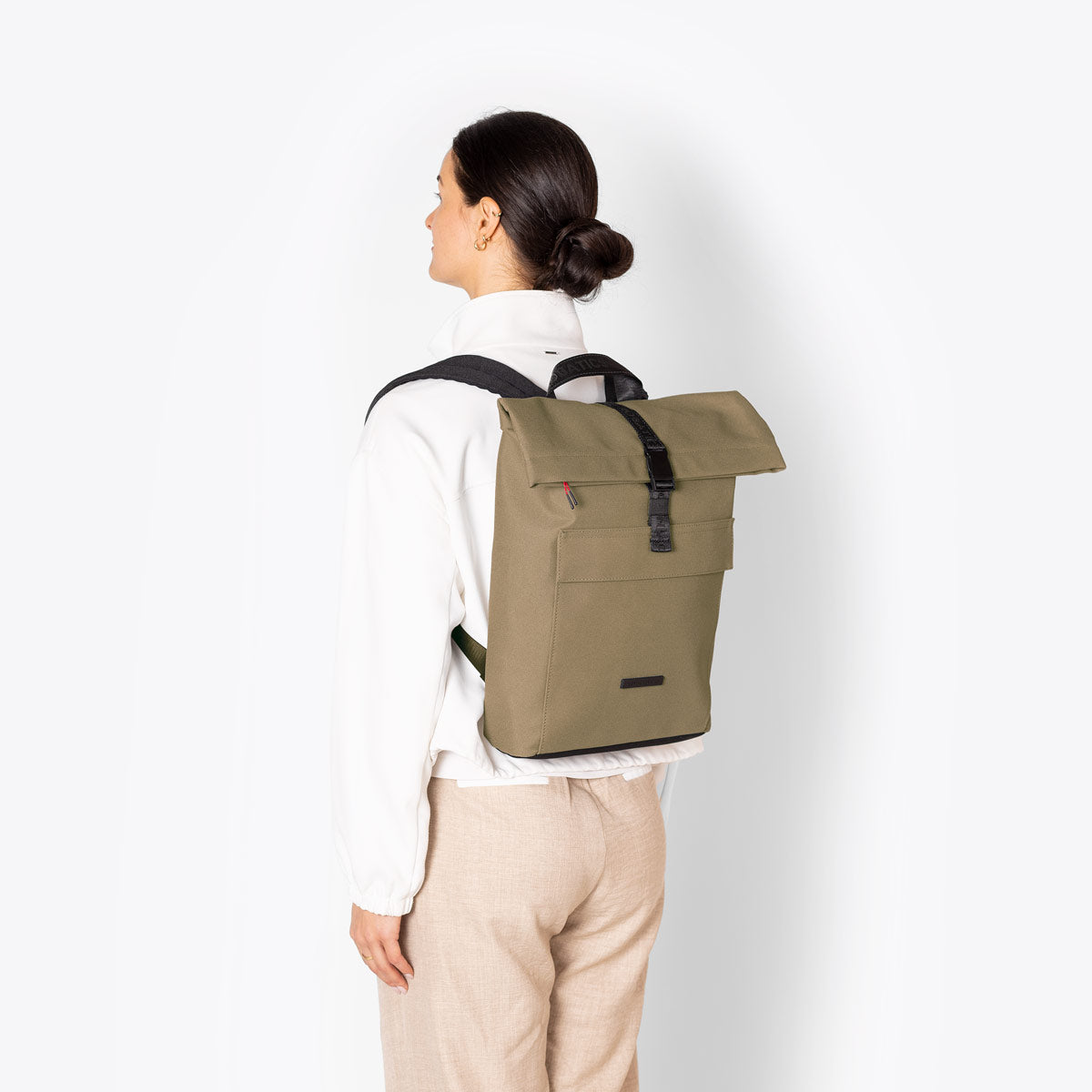 Jannik Roll-Top Backpack - Olive Reflective / Medium