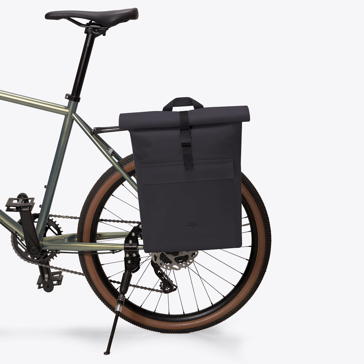 Jannik Roll-Top Pannier Backpack - Black / Medium