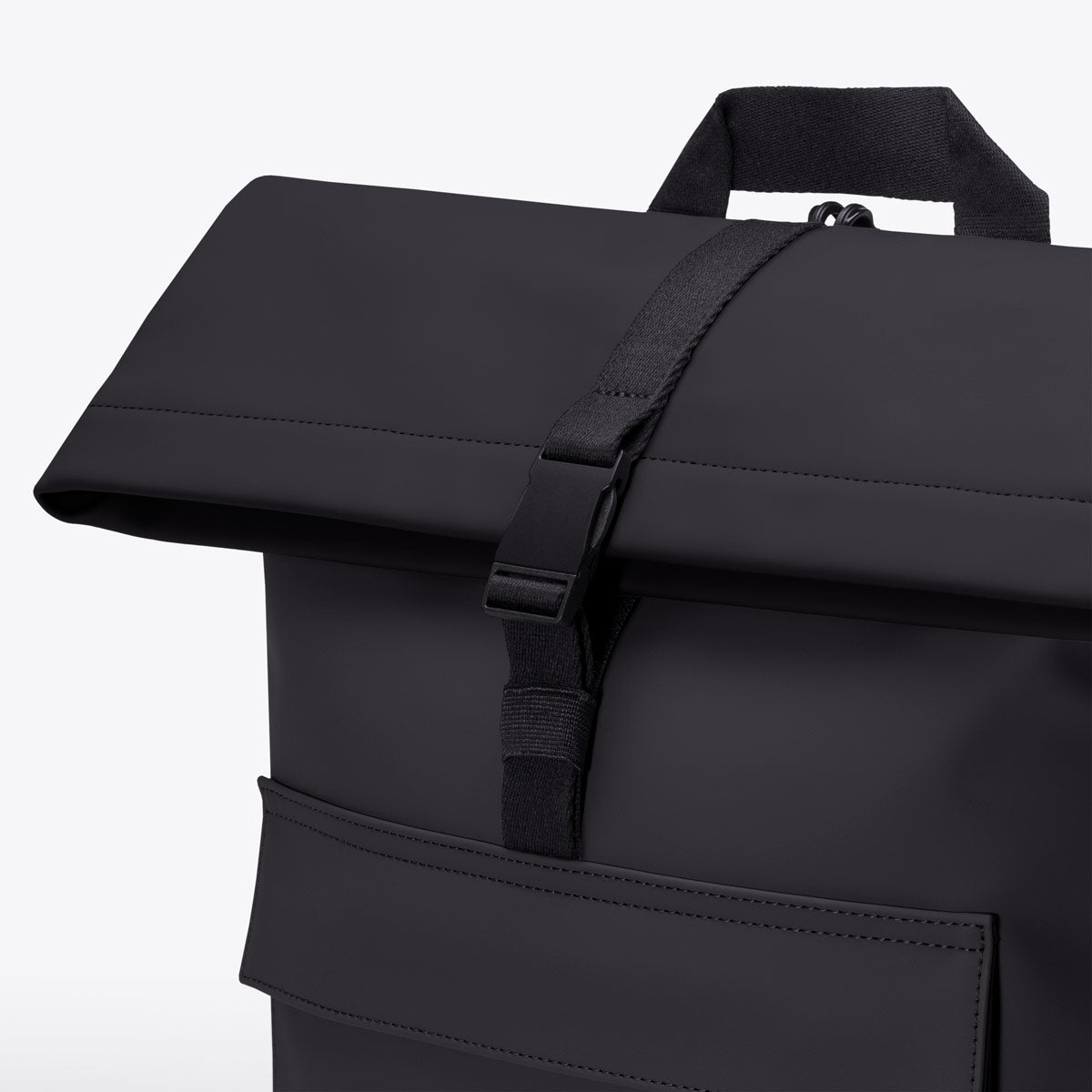 Jannik Roll-Top Pannier Backpack - Black / Medium