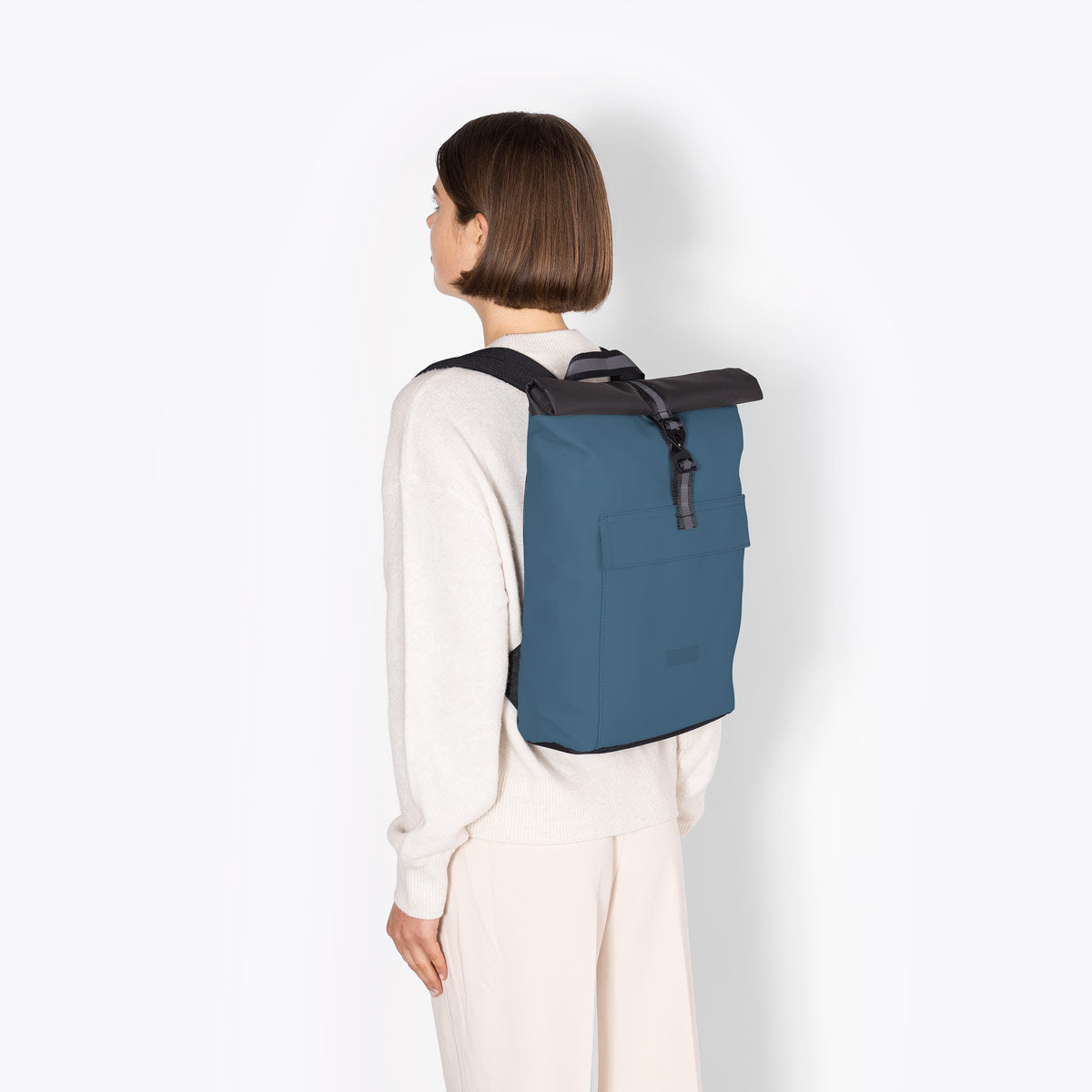Jasper Roll-Top Backpack - Petrol - Black / Mini