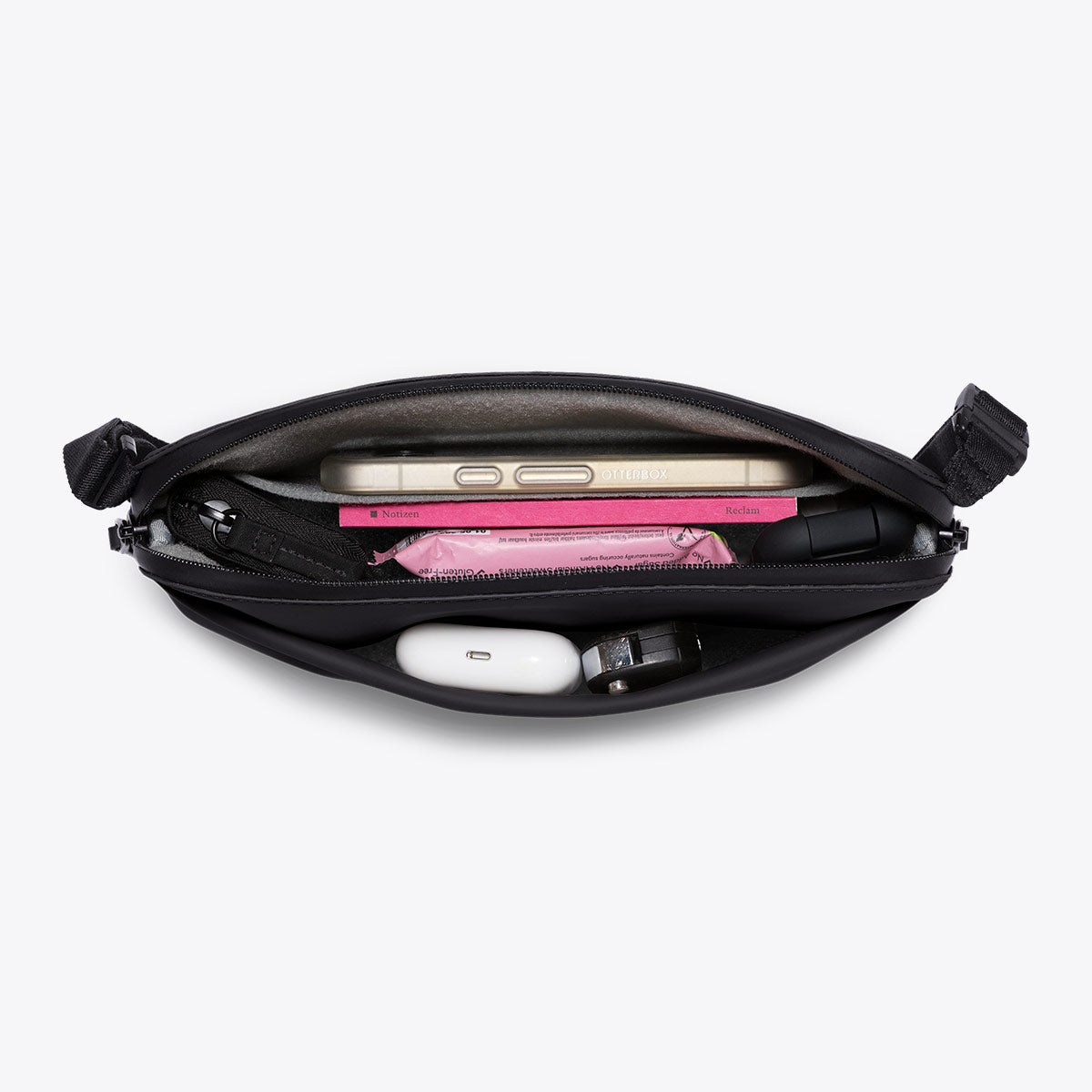 Melvin Crossbody Bag - Black / Large