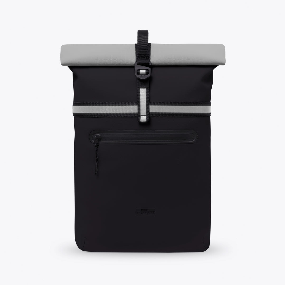 Niklas Roll-Top Backpack - Black - Light Grey