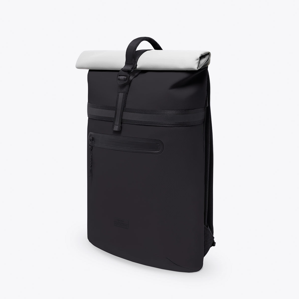 Niklas Roll-Top Backpack - Black - Light Grey