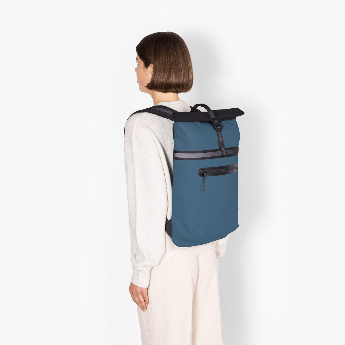 Niklas Roll-Top Backpack - Petrol - Black