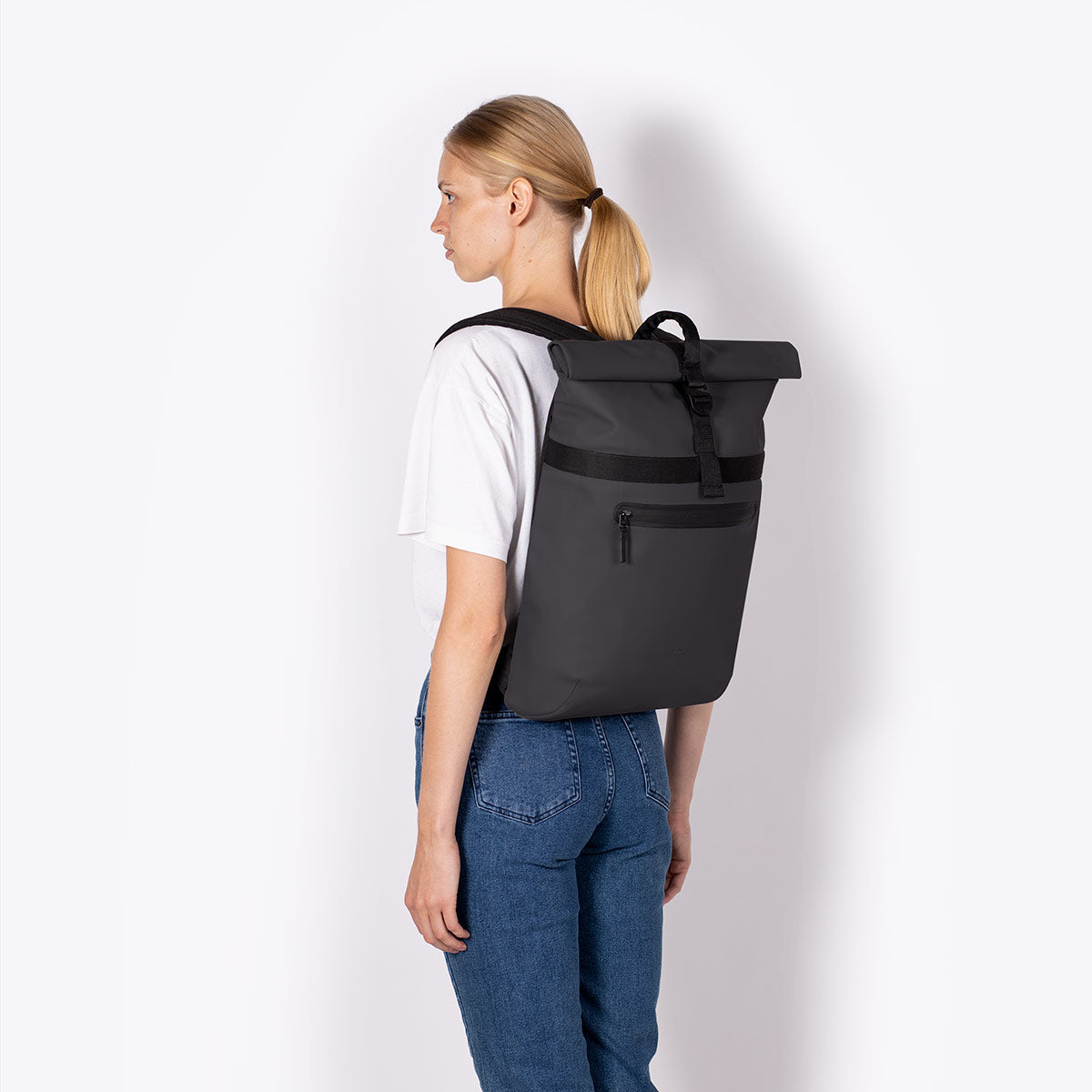 Niklas Roll-Top Backpack - Black